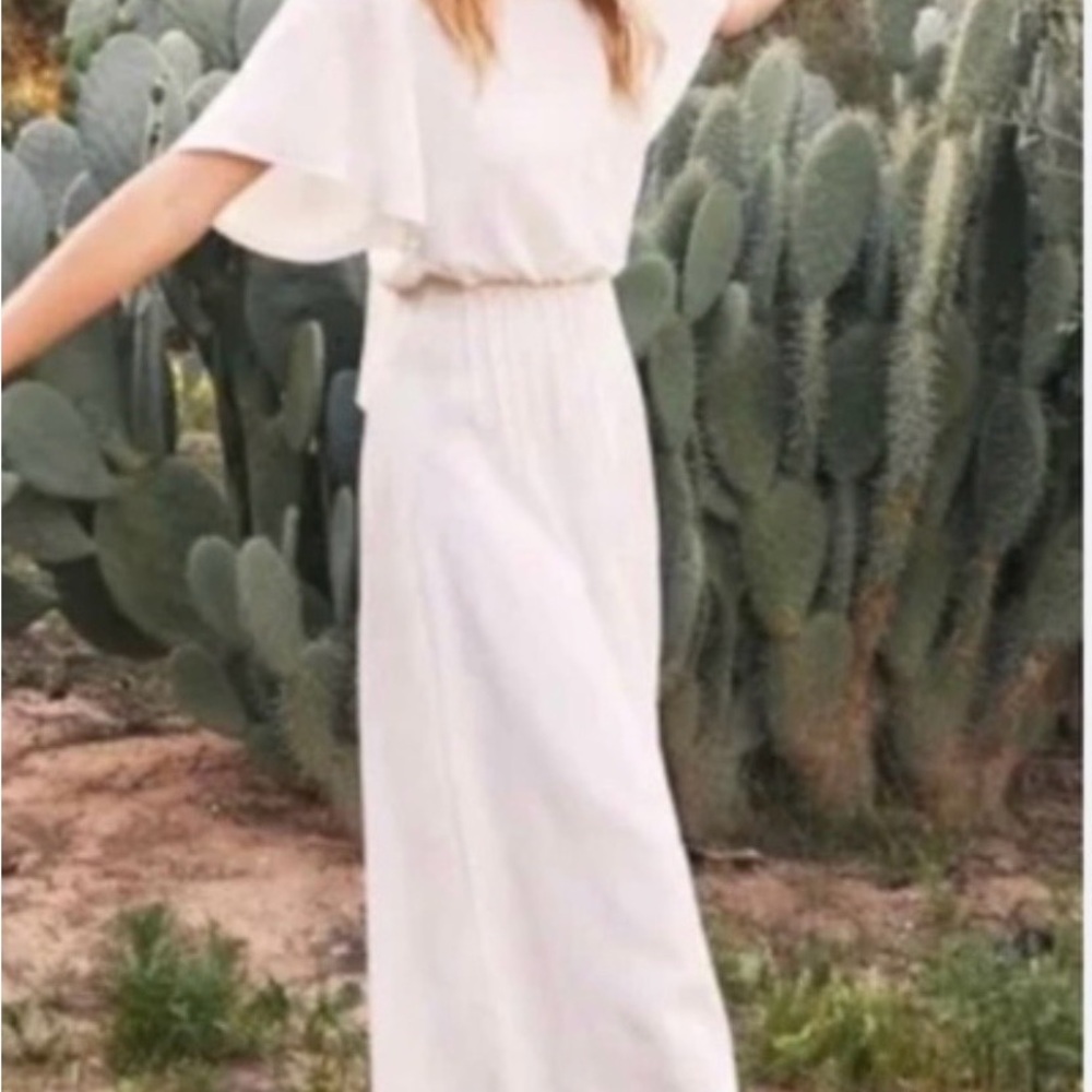 Sezane White Maxi Dress